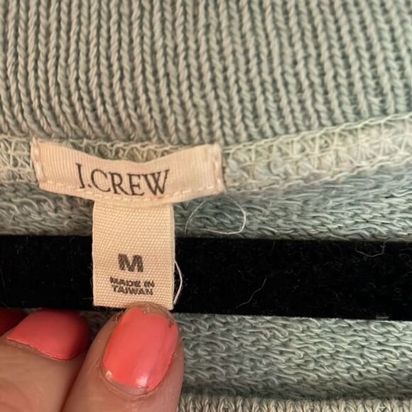 J. Crew light green crewneck sweatshirt size medium - Picture 3 of 9